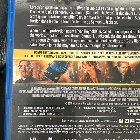 The Hitman's Bodyguard Blu-ray with Ryan Reynolds & Samuel Jackson - Picture 6 of 8